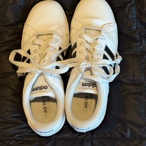 Adidas Classic White and Black Trainers